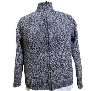 Ruff Hewn TurtleTight Knit  Neckline Cozy Sweater with Metal front Zipper